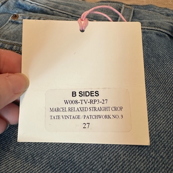 B Sides Marcel Patchwork Jeans, Size 27, LNWT - Picture 5 of 10
